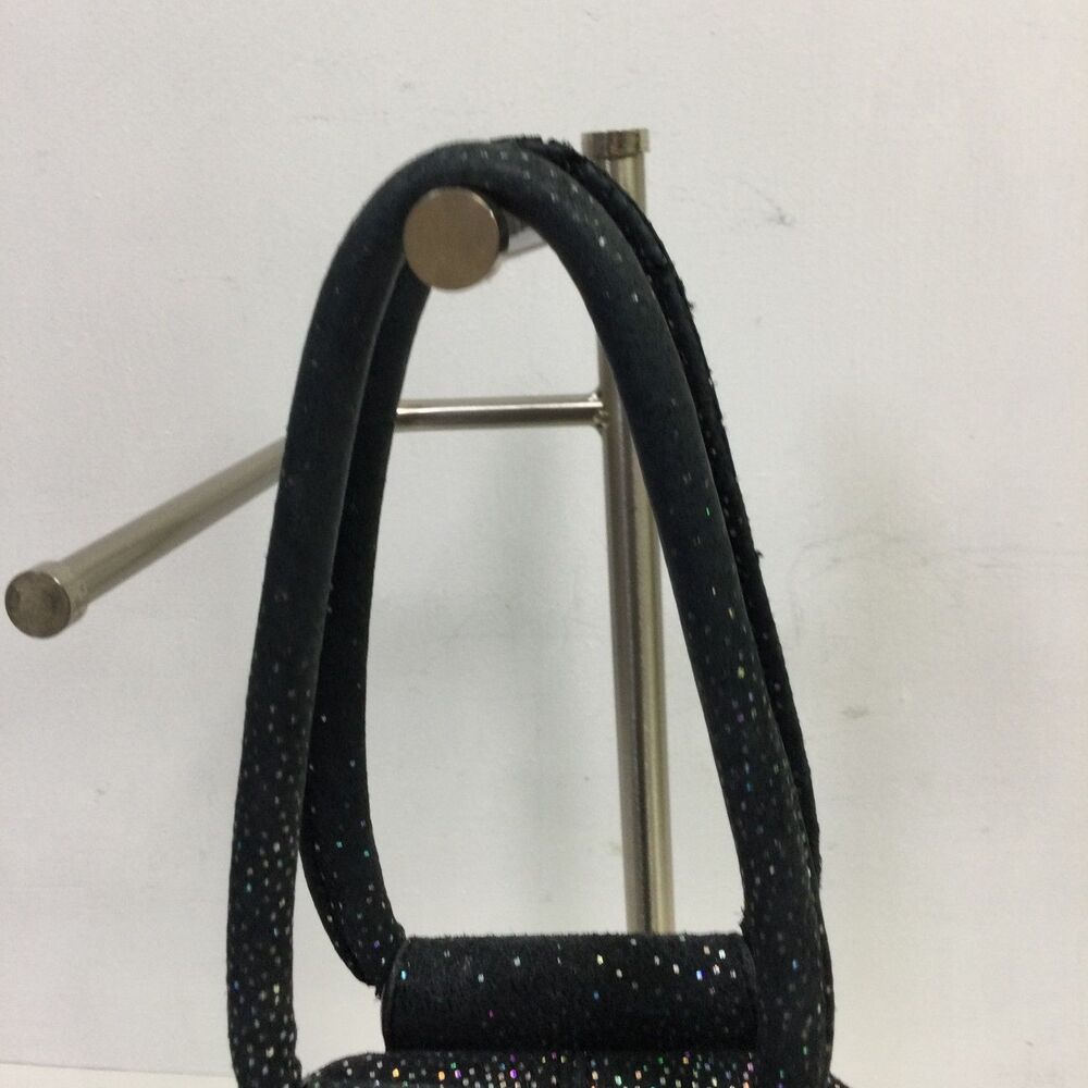 Hobo Womens International Medium Sheila Bag Satchel Suede Glitter Black One Size - Picture 6 of 16
